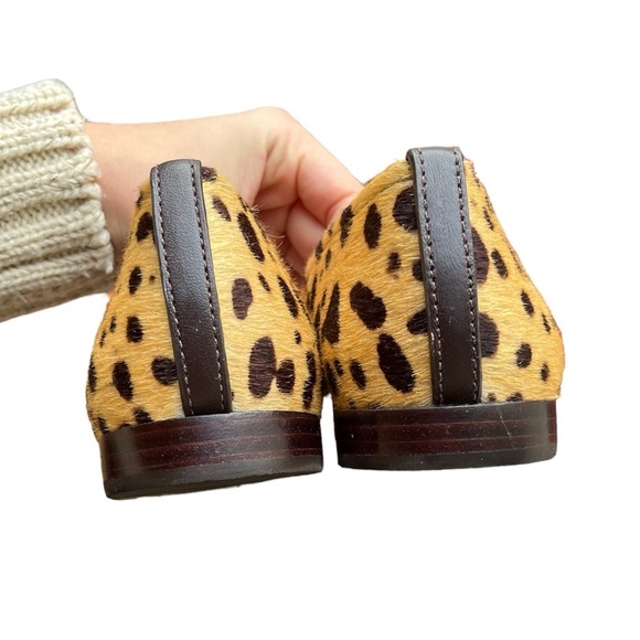 Tory Burch Hana Leather Cheetah Flats Women’s Size 8.5 - Picture 3 of 5